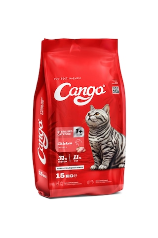 Cango Kısırlaştırılmış Steril Kedi Maması Tavuk Etli 15kg
