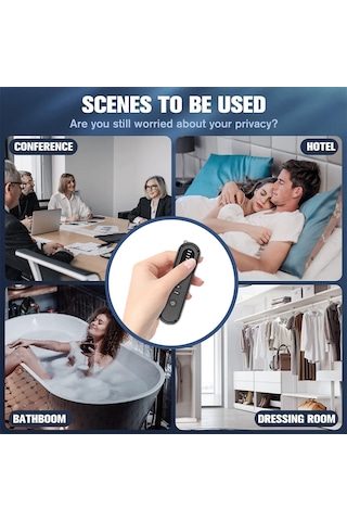 Geeroyoo Taşınabilir Rf Sinyal Dedektörü - Gps Takip, Dinleme Cihazı Tespiti İçin 6 Seviye Hassasiyetli Kablosuz Tarayıcı 100mhz-2.7ghz