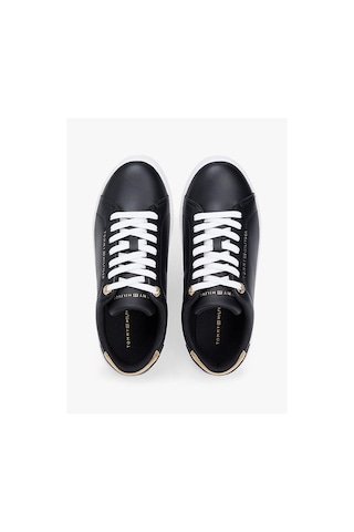 Tommy Hilfiger Leather Patent Kadın Platform Topuklu Sneaker-12040 Siyah