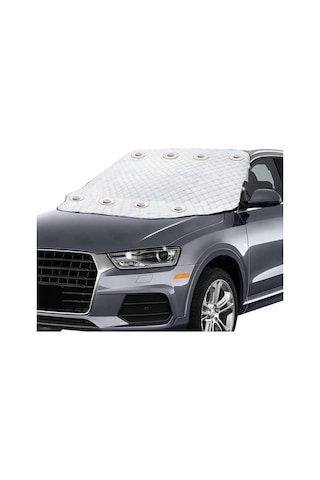 Haegs Araba Ön Cam Koruma Örtüsü, Araç Güneşlik,Ön Cam Koruması Araba Brandası - 155-125 Cm -gri