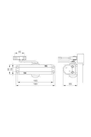 Yale 300 Kapı Hidroliği Montaj Ayarlı Dar Tip (2-4 numara) Siyah