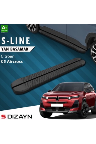S-dizayn Citroen E-c5 Aircross Elektrikli S-line Siyah Yan Basamak 193 Cm 2024 Üzeri A+ Kalite