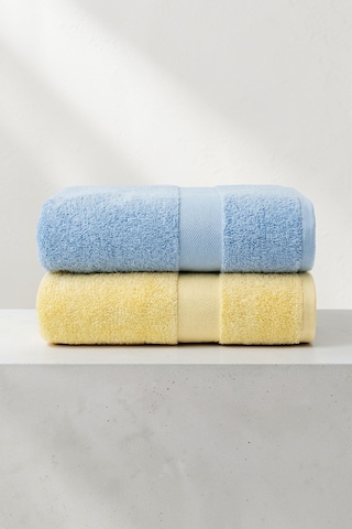 Duo Banyo Havlusu - 70x130 Cm, 490gr, %100 Pamuk, Spa Ve Otel Havlusu, Mavi