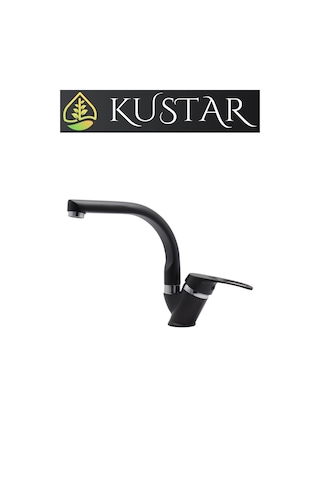 Kustar Tyal Kısa Mix Aç Kapa Banyo Lavabo Bataryası Siyah