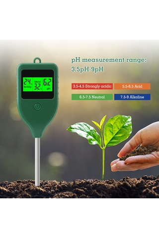 Springsun 3 Ü 1 Arada Toprak Ph/nem/verimlilik Ölçer İç Mekan, Saksı Bitkileri & Çimler İçin