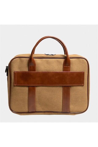 Çantaş Retro Kanvas 35x23 Evrak Ve Laptop Çantası 13 İnç Camel