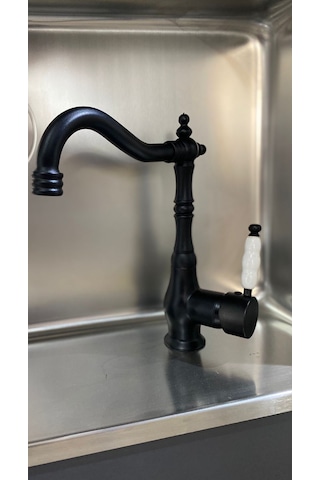 Armour Armatür Rustik Lavabo Bataryası Siyah