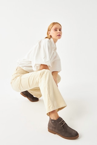 Gönderi R Vizon Süet Oxford Kalıp Kauçuk Taban Hakiki Deri Bot Vizon-Süet