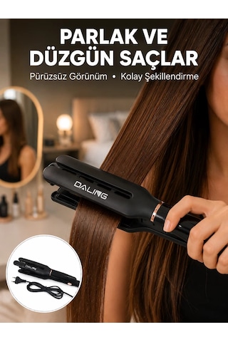 Daling Seramik Plakalı Saç Düzleştirici 230 C 5 Isı Ayarı Hızlı Isınma 360 Döner Kablo Mh-hs1786-7272