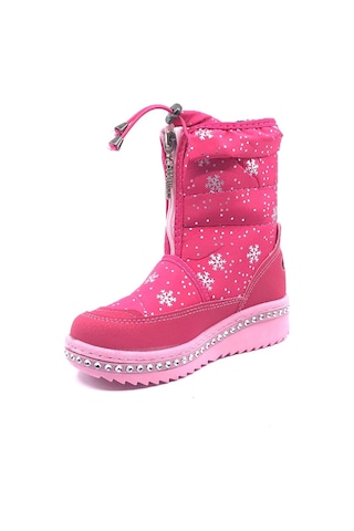 Ayakkabımood Le Petit Fuşya Taşlı Kürklü Kız Çocuk Kar Botu Fuşya