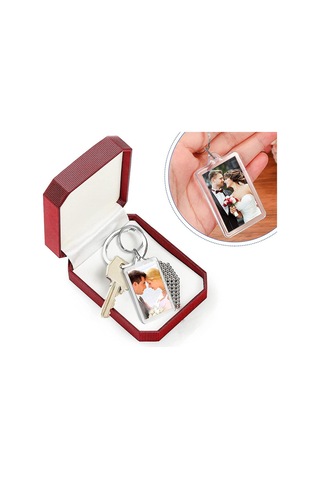 Gatherco Resimli Anahtarlıklar Fotoğraf Çerçevesi Anahtarlık Kolye Fotoğraf Hatırası Dekoratif Toka Kendin Yap Hediye Anahtarlık