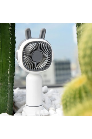 Microcase Fn40 Telefon Tutacaklı Şarj Edilebilir Elde Taşınabilir Mini Fan - Al5299