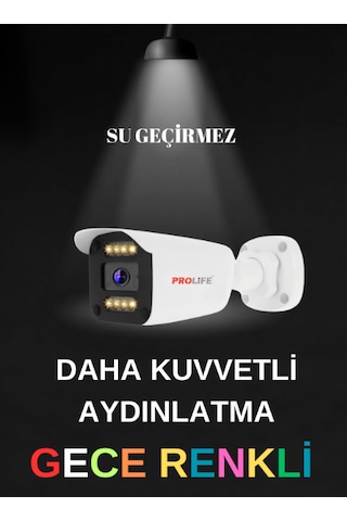 16 Kameralı Gece Renkli 8 Adet Warm Ledli Yeni Nesil 5 Mp Kuruluma Hazır Güvenlik Kamerası Seti