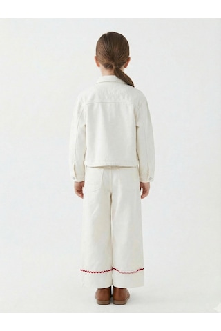 Xo Kids Kız Çocuk 3lü Alt Üst Kombin Takmı 4-13 Yaş Set0479 Krem