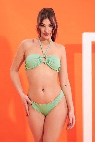 Loya Kadın Yeşil Fitilli Straplez Tek Üst Bikini