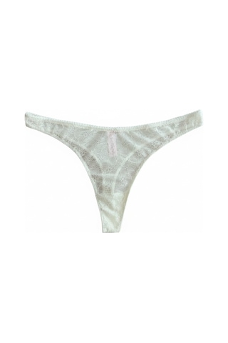 Bonbon Kadın Dantelli Transparan String Bb2073 Ekru