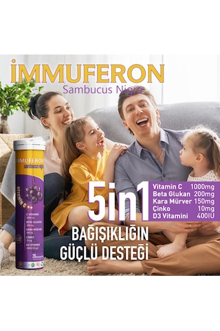 Immuferon Sambucus Nigra Vitamin C Beta Glucan Çinko Vita