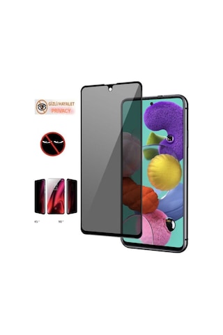 Samsung Uyumlu S22 Hayalet Ekran Koruyucu Privacy Gizlilik Filitreli Tam Kaplayan Kırılmaz Cam