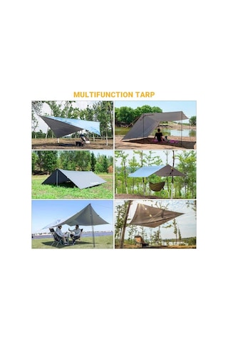 KingCamp Rimini Waterproof Sunshade Tarp (L) Güneşlik Gri