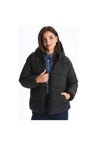 LC Waikiki Lcwaıkıkı Classic Siyah Kapüşonlu Kadın Şişme Mont New Blaçocuk Kız