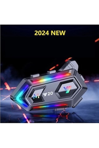 Motoyel Y20 5.3 Motosiklet Kask Bluetooth Kulaklık Intercom Işıklı