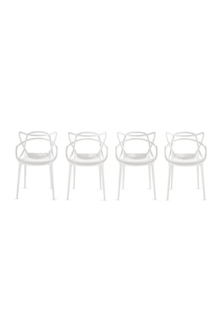 Masters Sandalye 4 Lü Set Ikonlara Saygı Duruşu, 2013 Red Dot Design Award Beyaz