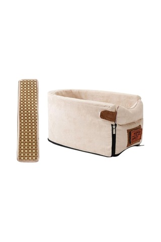 Fochsia F Fityle Araç İçi Evcil Hayvan Taşıma Sepeti - Bej