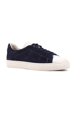 Shoetyle - Hakiki Süet Deri Lacivert Renk Erkek Sneaker - 666-03-80-1545