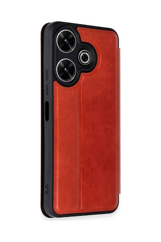 Cosmotex Newface Xiaomi Redmi 13 4g Kılıf Flip Cover - Kırmızı