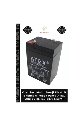 Özel Seri Mobil Enerji Elektrik Ekipmanı Yedek Parça Atex Akü 6v 4a 10.5x7x4.5cm