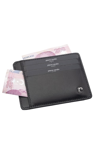 Pierre Cardin Siyah Analin Unisex Deri Kartlık 0422a55 Siyah-analin