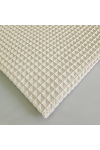 Büyük Kareli Waffle Pike Bornozluk Kumaş 100% Pamuk Bw-02 Bej