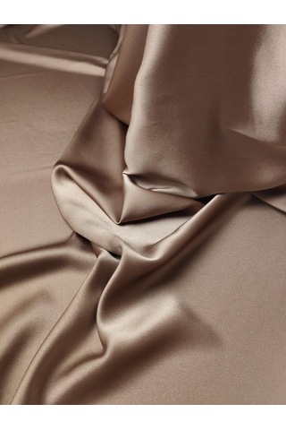 Kahve Vizon Arası Renkte Saten En: 145 Cm-10626 Kahverengi