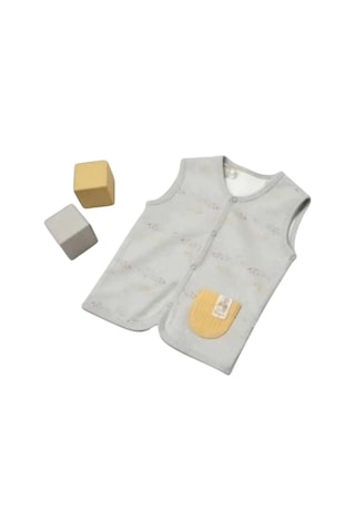 Biorganic Bebek Yelek 61511 Ekru-gri