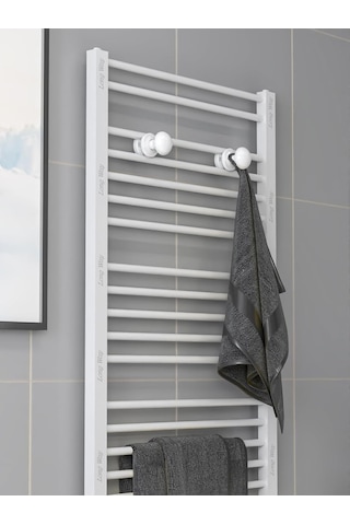 Radyatör Askısı, Banyo Askısı, Bornoz Askısı, Kolay Kurulum, Havlu Kıyafet Askısı, Banyo Kurutmalık Beyaz Siyah