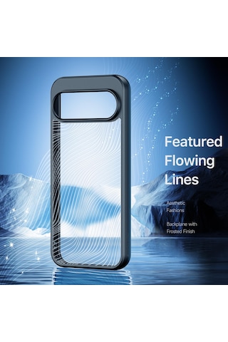 Google Pixel 10 Pro Xl Dux Ducıs Aimo Serisi Tpu Pc Buzlu Hissediyorum Telefon Kılıfı Siyah Siyah