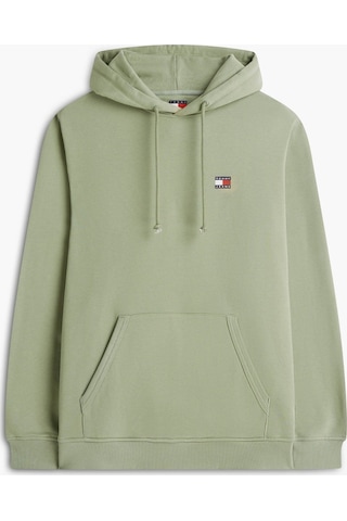 Tommy Hilfiger Tjm Regular Badge Erkek Yeşil Hoodie-16112