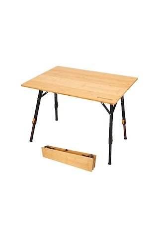 Kingcamp Bamboo All-terrain M 80x60 Bambu Kamp Masası Ahşap - Siyah