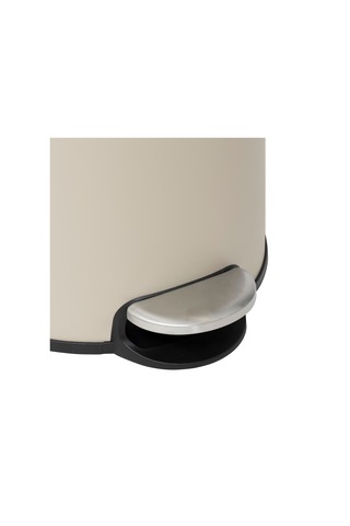 Modern-metal Pedallı/bambu Kapak 30 Lt.çöp Kutusu-bej Bej