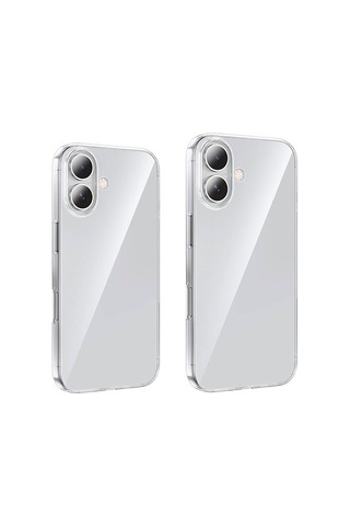Logis Apple Uyumlu iPhone 16 Kılıf Süper Silikon Şeffaf Şeffaf