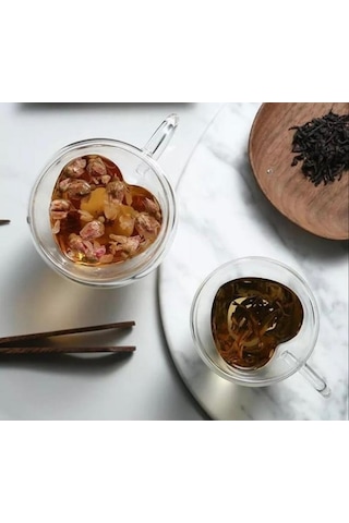 River World Cam Bardak Kalp Modelli Çok Renkli