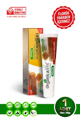 Organicadent Misvaklı Doğal Diş Macunu 75ml Beyazlatma