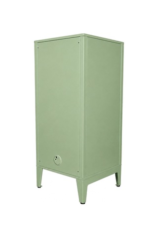 Alfafonet Ziglat Serisi Kilitli Metal Home Office Dolabı Cam Kapaklı Yeşil Ral 6018 450x1050x450 Mm