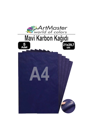 Karbon Kağıdı A4 Mavi 5 Adet 21x29,7 Cm Transfer Kağıdı Kopya Kağıdı Renkli Karbon Kağıdı Ahşap Seramik Metal Cam