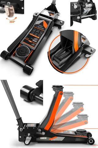 Stilmax Alc3t 3ton Çift Piston Hidrolik Alçak Şase Kriko 47cm