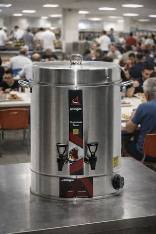 Armağan 250 Bardak Çay Otomatı Elektrikli Semaver Çay Makinesi Çift Musluk 2500w 2