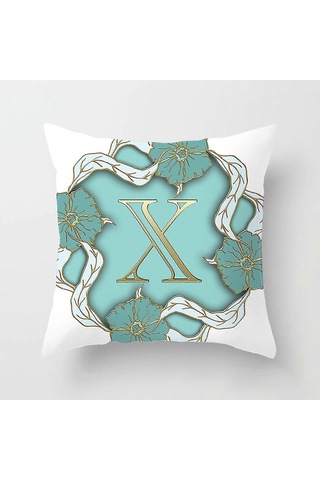 Yastık Kılıfları Alfabe Dekoratif Yastık Kılıfları Harf Çiçekleri Diğer