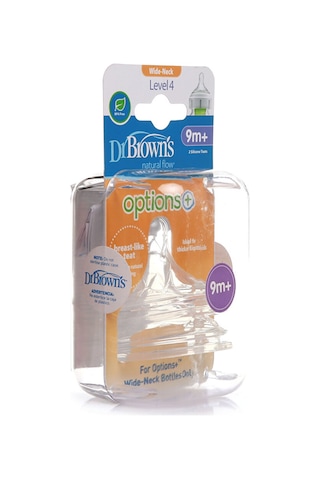 Dr. Browns DB 4201 Geniş Ağız Options+ Biberon Emziği 9Ay+ 5 Adet