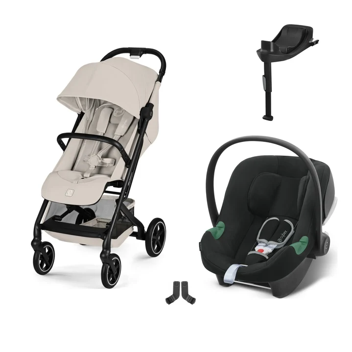 Cybex Beezy Travel Sistem Dune Grey & Aton B2 Bazalı Volcano Black