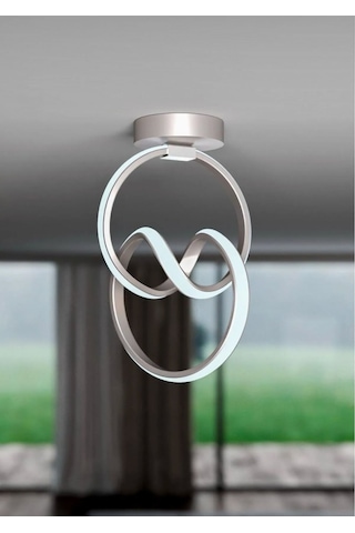 Modern Plafonyer Krom Kaplama Sarkıt Led Avize Oturma Odası Çocuk Odası Koridor Beyaz Işık Krom